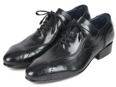 Paul Parkman Men's Handmade Lace-Up Casual Shoes in Black