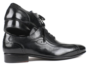 Paul Parkman Men's Handmade Lace-Up Casual Shoes in Black