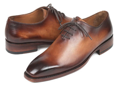 Paul Parkman Men's Wholecut Leather Oxfords in Brown