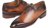 Paul Parkman Men's Wholecut Leather Oxfords in Brown