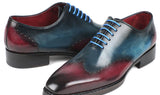 Paul Parkman Goodyear Welted Wingtip Oxfords in Blue & Purple