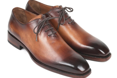 Paul Parkman Men's Wholecut Leather Oxfords in Brown