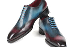 Paul Parkman Goodyear Welted Wingtip Oxfords in Blue & Purple