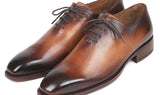Paul Parkman Men's Wholecut Leather Oxfords in Brown
