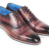 Paul Parkman Men's Smart Casual Leather Oxfords in Purple