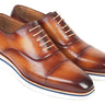 Paul Parkman Men's Smart Casual Leather Oxfords in Brown & Camel
