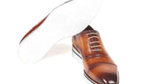 Paul Parkman Men's Smart Casual Leather Oxfords in Brown & Camel