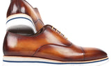 Paul Parkman Men's Smart Casual Leather Oxfords in Brown & Camel