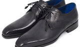 Paul Parkman Men's Medallion Toe Derby Shoes in Black