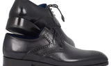 Paul Parkman Men's Medallion Toe Derby Shoes in Black