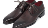 Paul Parkman Men's Medallion Toe Derby Shoes in Brown