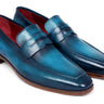 Paul Parkman Men's Penny Calfskin Loafers in Blue & Turquoise