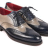 Paul Parkman Wingtip Oxfords Goodyear Welted in Navy & Gray