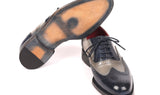 Paul Parkman Wingtip Oxfords Goodyear Welted in Navy & Gray