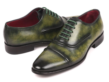 Paul Parkman Men's Cap-Toe Oxfords in Green