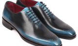 Paul Parkman Men's Wholecut Oxfords in Black & Blue