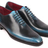 Paul Parkman Men's Wholecut Oxfords in Black & Blue
