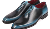Paul Parkman Men's Wholecut Oxfords in Black & Blue