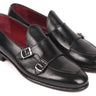 Paul Parkman Men's Double Monkstrap Shoes in Black