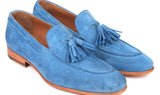 Paul Parkman Men's Suede Tassel Loafers in Blue