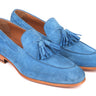 Paul Parkman Men's Suede Tassel Loafers in Blue