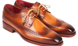 Paul Parkman Goodyear Welted Wingtip Derby Shoes in Camel