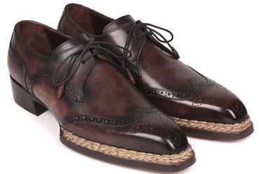 Paul Parkman Norwegian Welted Wingtip Derby Shoes in Bronze
