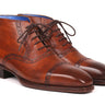 Paul Parkman Men's Cap Toe Ankle Boots in Antique Brown