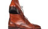 Paul Parkman Men's Cap Toe Ankle Boots in Antique Brown