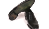 Paul Parkman Goodyear Welted Elasticated Loafers in Black