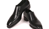 Paul Parkman Goodyear Welted Elasticated Loafers in Black