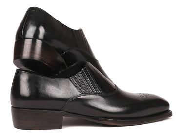 Paul Parkman Goodyear Welted Elasticated Loafers in Black