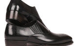 Paul Parkman Goodyear Welted Elasticated Loafers in Black