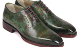 Paul Parkman Men's Goodyear Welted Oxfords in Green Marble Patina