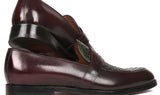 Paul Parkman Men's Woven Leather Loafers in Brown & Green