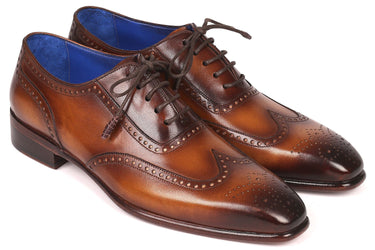 Paul Parkman Men's Handmade Wingtip Oxfords in Brown