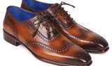 Paul Parkman Men's Handmade Wingtip Oxfords in Brown