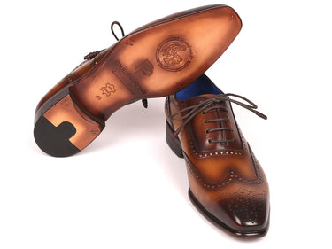 Paul Parkman Men's Handmade Wingtip Oxfords in Brown