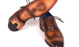 Paul Parkman Men's Handmade Wingtip Oxfords in Brown
