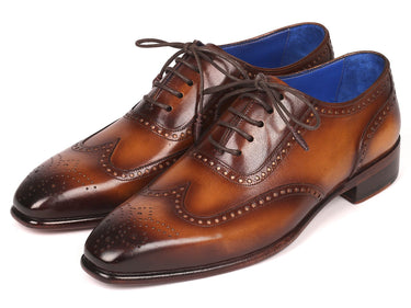 Paul Parkman Men's Handmade Wingtip Oxfords in Brown
