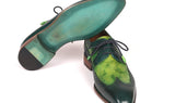 Paul Parkman Men's Wingtip Derby Shoes in Green Dual Tone