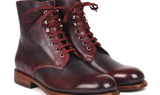 Paul Parkman Men's Leather Boots in Bordeaux & Navy