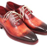 Paul Parkman Men's Hand-Painted Medallion Toe Oxfords in Reddish Camel