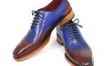 Paul Parkman Men's Goodyear Welted Wingtip Oxfords in Blue & Brown