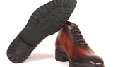 Paul Parkman Men's Ankle Boots in Brown Burnished