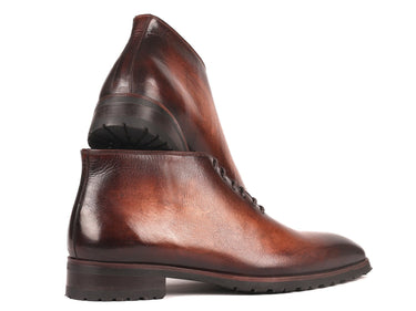 Paul Parkman Men's Ankle Boots in Brown Burnished