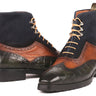 Paul Parkman Men's Wingtip Rubber Sole Boots in Three Tones