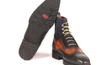 Paul Parkman Men's Wingtip Rubber Sole Boots in Three Tones