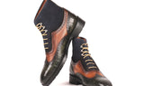 Paul Parkman Men's Wingtip Rubber Sole Boots in Three Tones