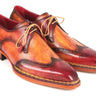 Paul Parkman Norwegian Welted Wingtip Derby Shoes in Red & Camel